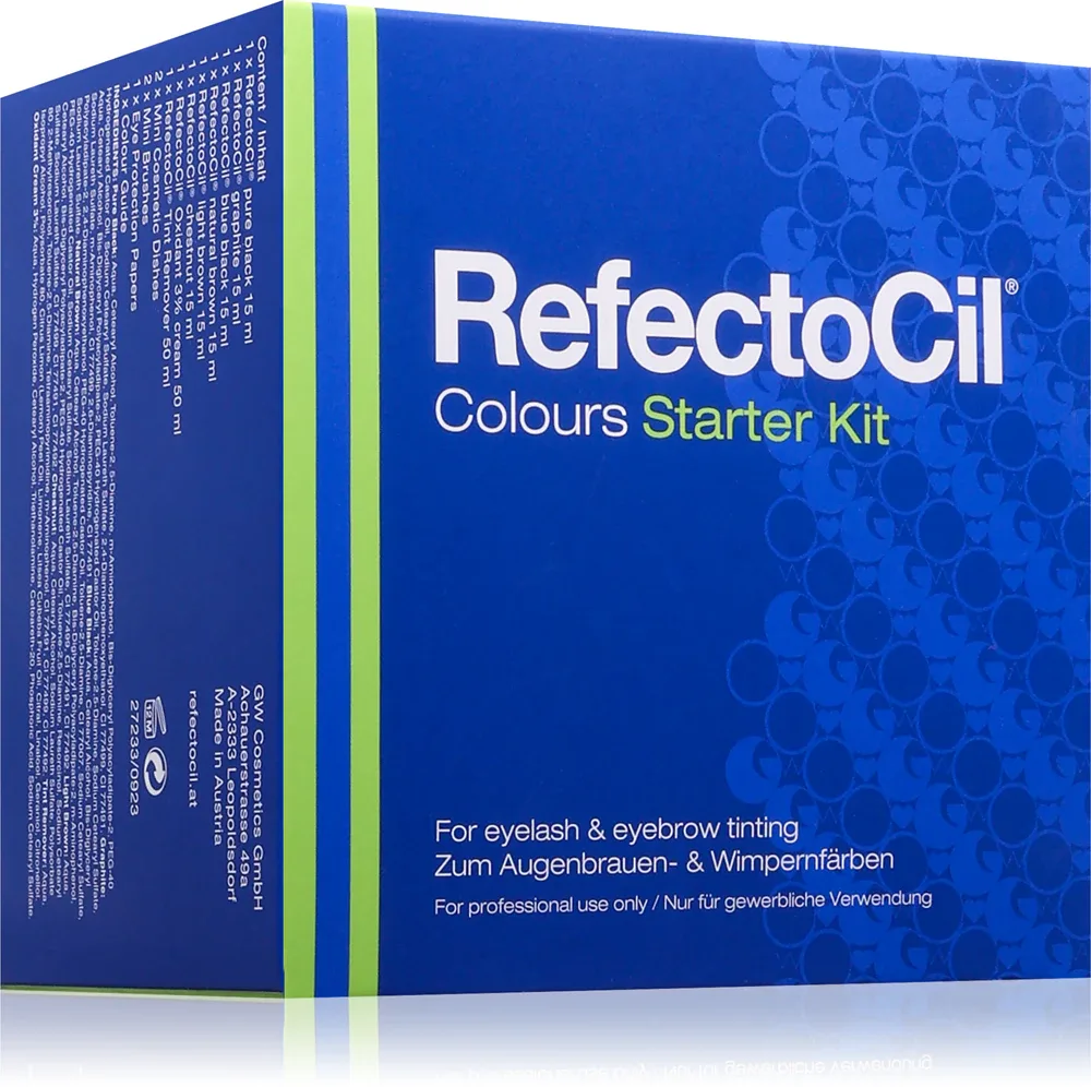 Набор для окрашивания бровей и ресниц RefectoCil Colours Starter Kit, шесть оттенков краски, 1 шт