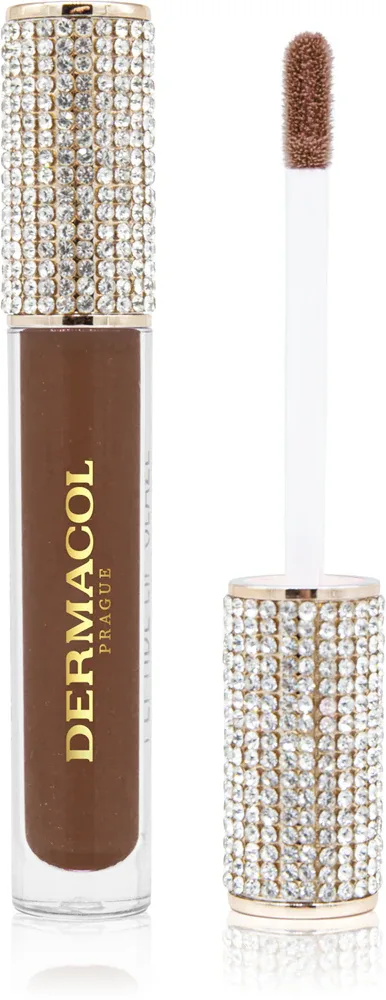 Блеск для губ Dermacol Diamond Edition Peptide Lip Glaze с пептидами, с высоким блеском, 2,5 мл, оттенок 06 Midnight