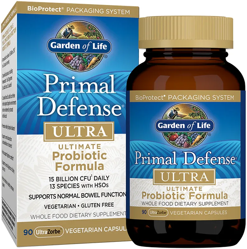 Пробиотики Garden of Life Primal Defense ULTRA Probiotic Formula 13 штаммов бактерий, 90 шт