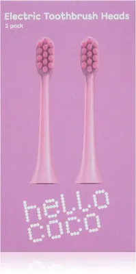 Сменные насадки для электрической зубной щётки hello coco Electric Toothbrush Heads Pink с мягкой щетиной, розовые, 2 шт