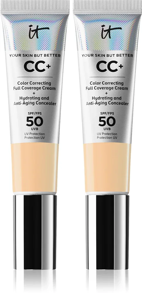 Набор косметики для лица IT Cosmetics Your Skin But Better CC+ light meidum Duopack с кремом CC SPF 50+, 1 шт