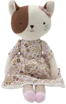 Кукла JOLLEIN Doll Jill детская, коричневая с розовым, 1 шт 0m+