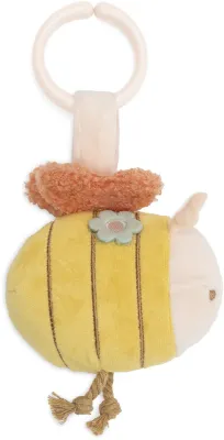 Игрушка подвесная JOLLEIN Pretty Picnic Musical Hanger детская плюшевая, оранжевая с жёлтым, 1 шт 0m+