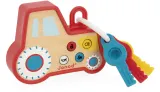Брелок-игрушка Janod Sound and Light Tractor Keychain со звуком и светом, деревянный 18m+, 1 шт — фото 4