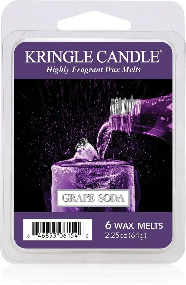 Воск для аромалампы Kringle Candle Grape Soda с цитрусовым фруктовым ароматом, соевый воск, 64 г