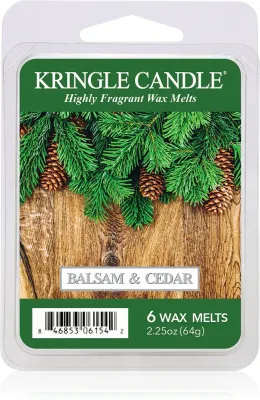Ароматический воск для аромалампы Kringle Candle Balsam Cedar с соевым воском, 64 г