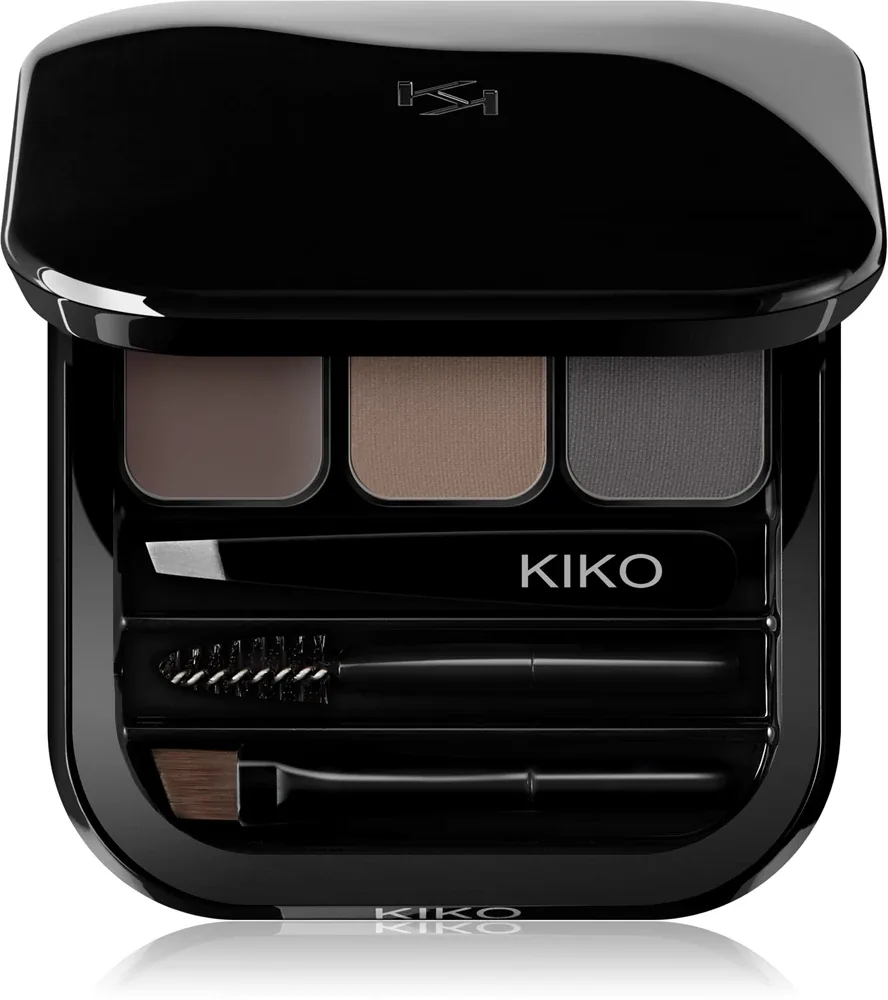 Палетка для бровей KIKO Milano Eyebrow Expert с воском и пудрой, коричневая, 2,4 г, оттенок 03 Brunette