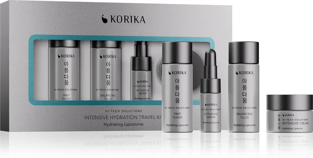 Набор для ухода за лицом KORIKA HI-TECH SOLUTIONS Intensive Hydration Travel Set увлажняющий, дорожный, 4 шт