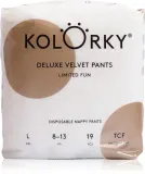 Трусики-подгузники детские Kolorky Deluxe Velvet Pants Limited Fun с индикатором влажности, дышащие, 19 шт rozmiar L rozmiar L 8-13 кг — фото 1