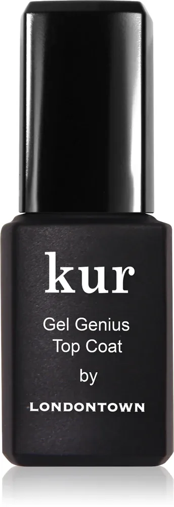 Верхнее покрытие для ногтей LONDONTOWN Kur Gel Genius Top Coat с гелевым эффектом, быстросохнущее, 12 мл