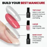 Верхнее покрытие для ногтей LONDONTOWN Kur Gel Genius Top Coat с гелевым эффектом, быстросохнущее, 12 мл — фото 6