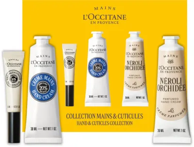 Набор для ухода за руками L’Occitane Hand Cuticles Collection подарочный, два крема и масло