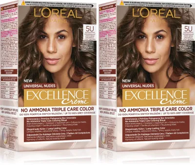 L’Oréal Paris Excellence Universal Nudes - Набор для окрашивания волос L’Oreal Paris Excellence Universal Nudes стойкая краска, 2 шт, 2 шт