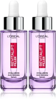 L’Oréal Paris Revitalift Filler - Набор сывороток для лица L’Oreal Paris Revitalift Filler против морщин, с гиалуроновой кислотой, 2 шт, 2 шт