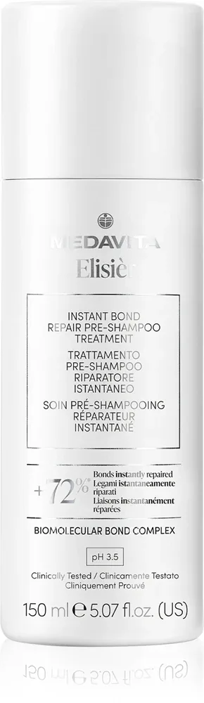 Уход для волос Medavita Elisier Instant Bond Repair Pre-Shampoo Treatment перед мытьём, восстанавливающий, для повреждённых волос, 150 мл