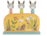 Деревянная игрушка-поп-ап MOULIN ROTY Wooden Pop Up Toy Trois Petits Lapins развивающая, с животными, 1 шт 12m+ — фото 1