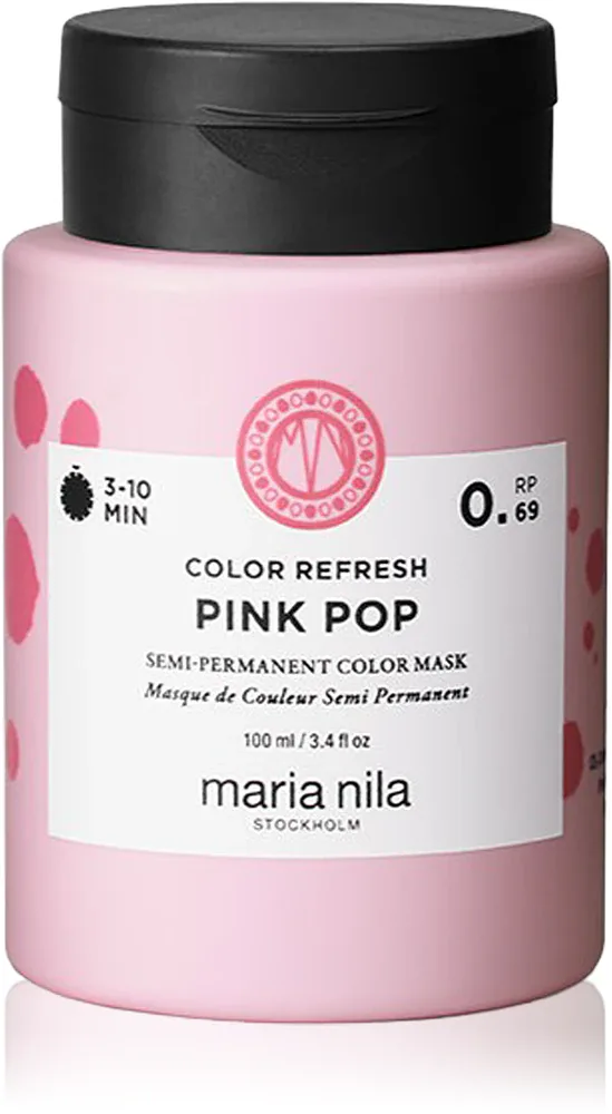 Тонирующая маска для волос Maria Nila Colour Refresh Mask, розовый оттенок, с аргановым маслом, 100 мл, оттенок Pink Pop 0.69