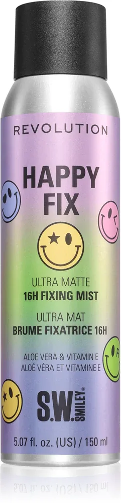 Спрей для фиксации макияжа Revolution Happy Fix Ultra Matte 16h Fixing Mist матирующий, 150 мл