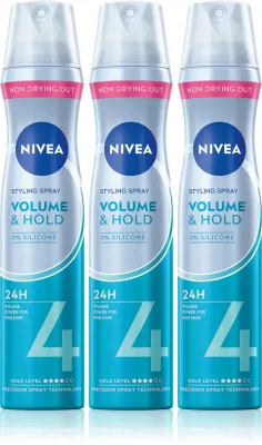 Лак для волос NIVEA Volume Care, для тонких волос, сильная фиксация, 3х250 мл