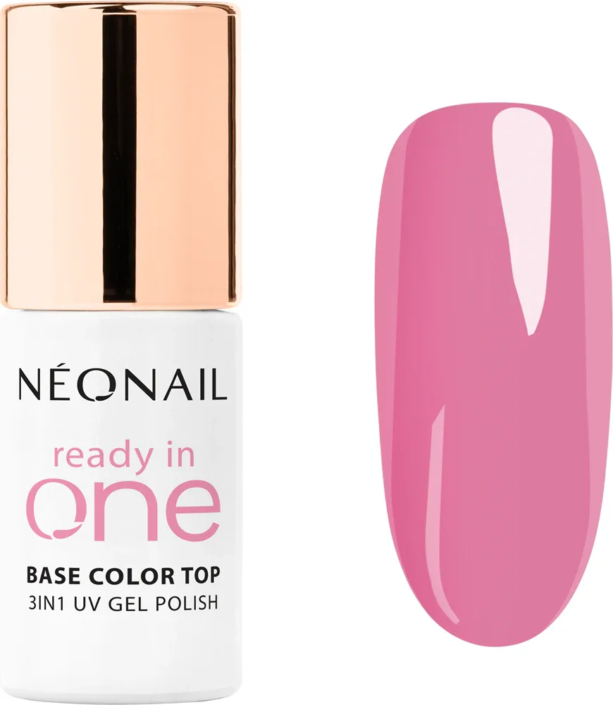 Гель-лак для ногтей NEONAIL Ready In One 3in1 бежевый, глянцевый, стойкий, для UV/LED, 7,2 мл, оттенок 10 One Pink Spark