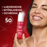 Дневной крем для лица Olay Regenerist Firm Plump с SPF 50+, ниацинамидом и пептидом, 50 мл SPF 50+ — фото 2