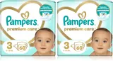 Подгузники Pampers Premium Care Size 3 комплект, 2×60 шт — фото 1