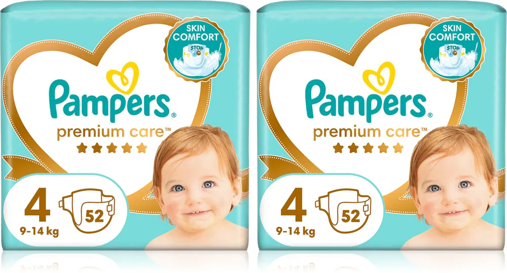 Подгузники Pampers Premium Care Size 4 комплект, 2×52 шт
