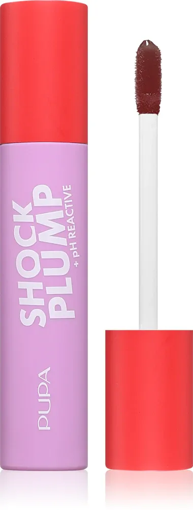 Блеск для губ PUPA Milano Shock Plump Lip Gloss с эффектом увеличения объёма, высокий блеск, 5 мл, оттенок 004 Cherry Cola