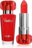 Помада PUPA Milano Vamp! Luminous Lipstick сатиновая, с эффектом увеличения губ, 3,5 г, оттенок 303 Red — фото 1