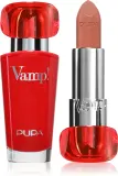 Помада PUPA Milano Vamp! Luminous Lipstick сатиновая, с эффектом увеличения губ, 3,5 г, оттенок 106 Cappuccino — фото 1
