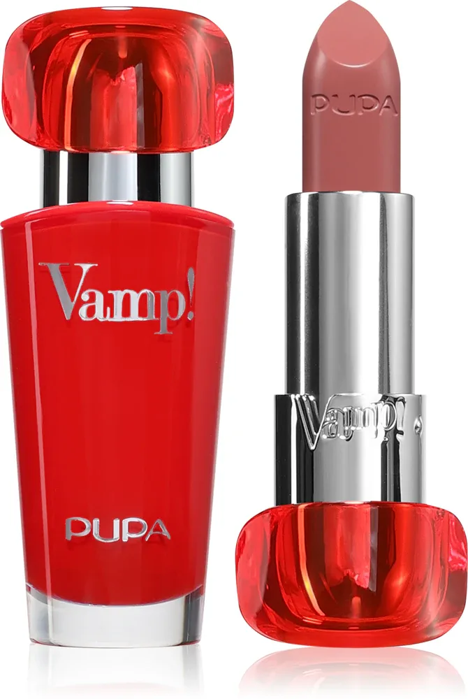 Помада PUPA Milano Vamp! Luminous Lipstick сатиновая, с эффектом увеличения губ, 3,5 г, оттенок 103 Tea Rose