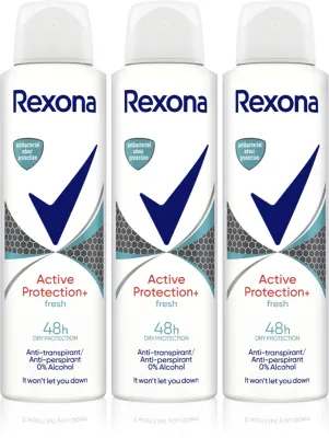 Набор антиперспирантов Rexona Active Protection+ Fresh спрей Active Shield Fresh, 3 x 150 мл