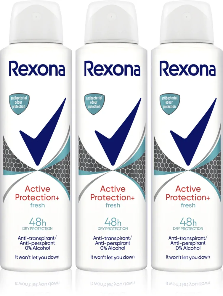 Набор антиперспирантов Rexona Active Protection+ Fresh спрей Active Shield Fresh, 3 x 150 мл