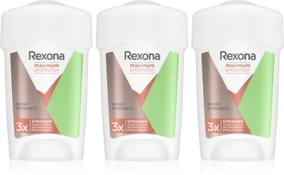 Антиперспирант кремовый Rexona Maximum Protection Sport Strength набор 3×45 мл