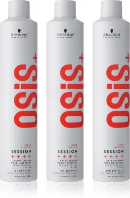 Лак для волос Schwarzkopf Professional Osis+ Session экстрасильной фиксации, 3 х 500 мл