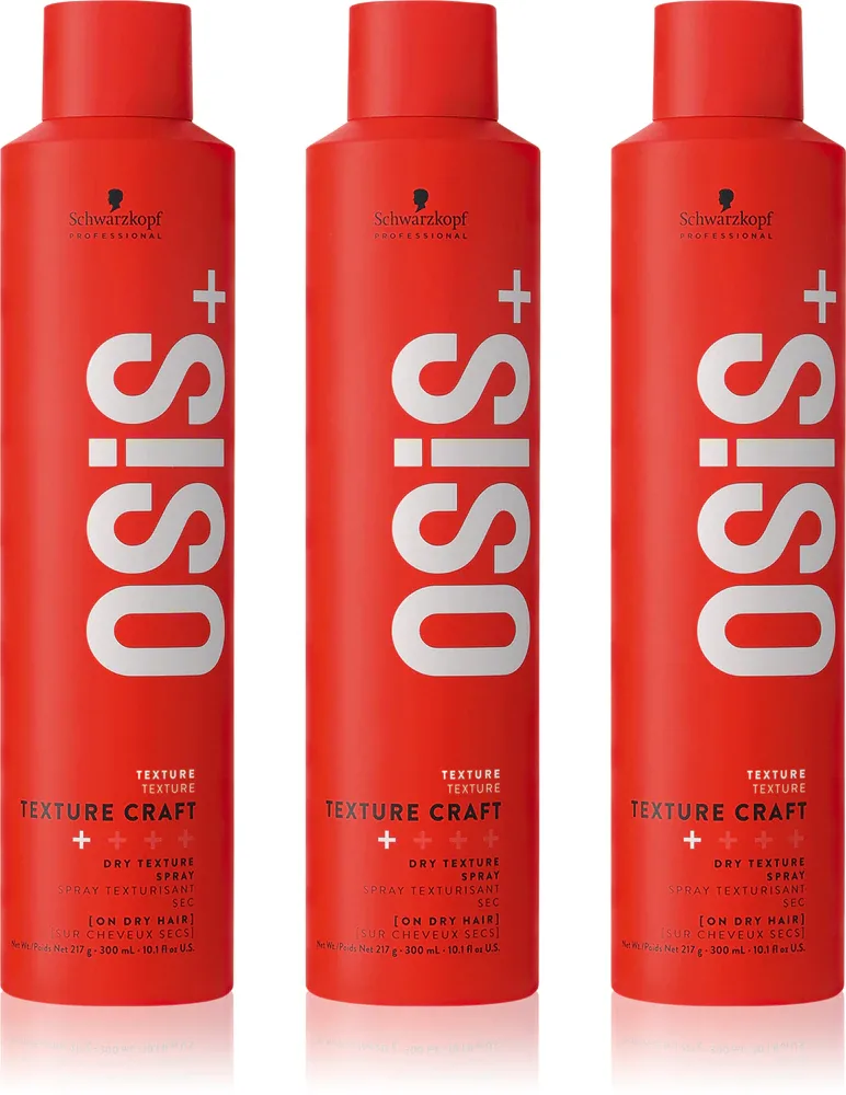 Текстурирующий спрей для волос Schwarzkopf Professional Osis+ Texture Craft сухой, для объёма, 3 х 300 мл