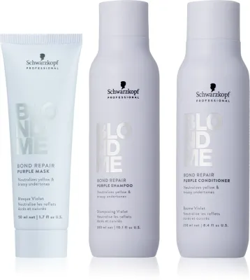 Набор для волос Schwarzkopf Professional Blondme Set для блонда, фиолетовый шампунь и уход, 1 шт