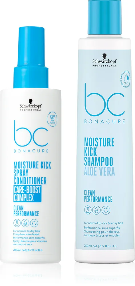 Набор для волос Schwarzkopf Professional BC Bonacure Moisture Kick увлажняющий, шампунь и несмываемый уход, 1 шт