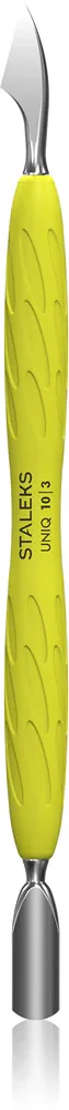 Пушер для кутикулы Staleks Uniq Gummy Yellow эргономичный, для маникюра, 1 шт