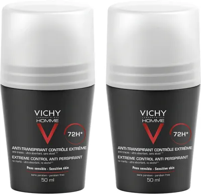 Набор дезодорантов-роликов мужских Vichy Homme защита 72 часа, по 50 мл