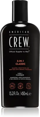 Шампунь, кондиционер и гель для душа 3 в 1 American Crew Hair Body 3-IN-1 мужской, с экстрактом шалфея, 450 мл