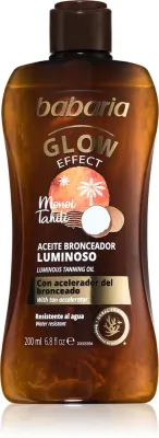 Масло для загара Babaria Glow Effect Monoi Tahiti с эффектом сияния, для всех типов кожи, 200 мл