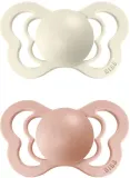 Пустышка BIBS Couture Natural Rubber Size 2: 6+ months ортодонтической формы, из каучука, 2 шт Ivory / Blush — фото 1