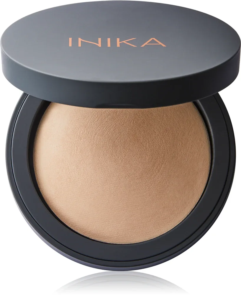 Пудра для лица INIKA Organic Baked Mineral Foundation минеральная, компактная, со средней степенью покрытия, 8 г, оттенок Strength