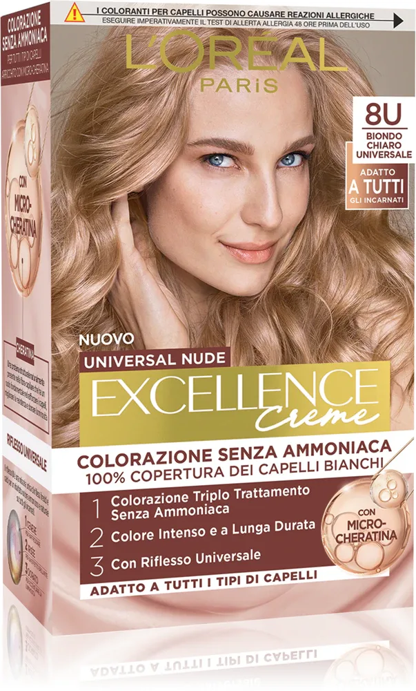 L’Oréal Paris Excellence Universal Nudes - Краска для волос L’Oreal Paris Excellence Universal Nudes стойкая, с шампунем и маской, 1 шт, 1 шт