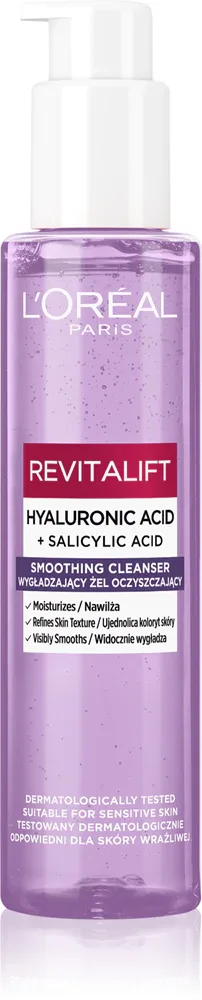 L’Oréal Paris Revitalift Filler - Гель для умывания L’Oreal Paris Revitalift Filler очищающий, увлажняющий, с гиалуроновой кислотой, 150 мл, 150 мл
