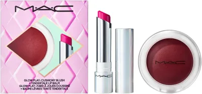 Набор для макияжа MAC Cosmetics Holiday No Work All Glow Play Kit бальзам для губ и румяна, подарочный