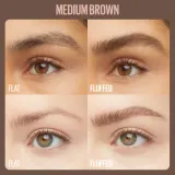 MAYBELLINE NEW YORK Super Fluff Mousse - Тушь для бровей Maybelline Super Fluff Mousse оттеночная, с щёточкой, 5 мл, 5 мл, оттенок 257 Medium Brown — фото 3