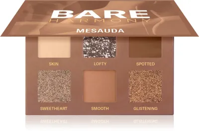 Палетка теней Mesauda Bare Harmony матовые и металлик, 6× 1 г