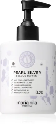 Оттеночная маска для волос Maria Nila Colour Refresh Pearl Silver с аргановым маслом, серебристая, 300 мл